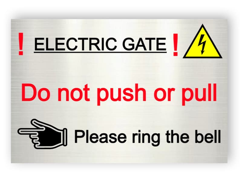 Electric gate - ring the bell