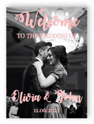 Welcome Wedding Sign with Photo