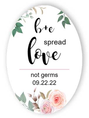 Sticker hand sanitizer - spread love