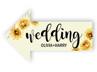 Wedding Direction Sign