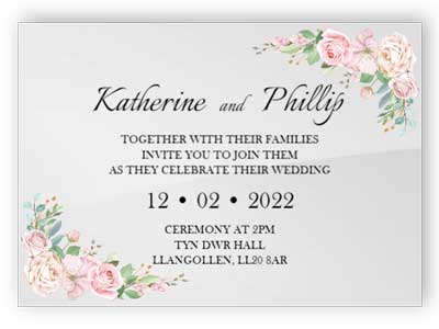 Horizontal Acrylic Invitation