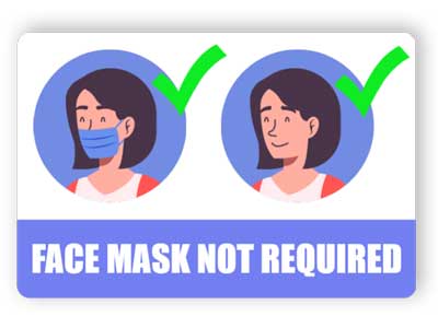 Mask not required- woman