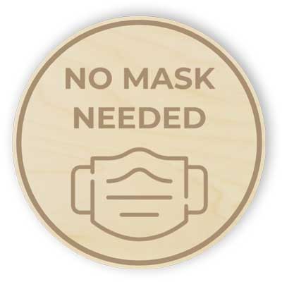 Wooden no mask needed with tape