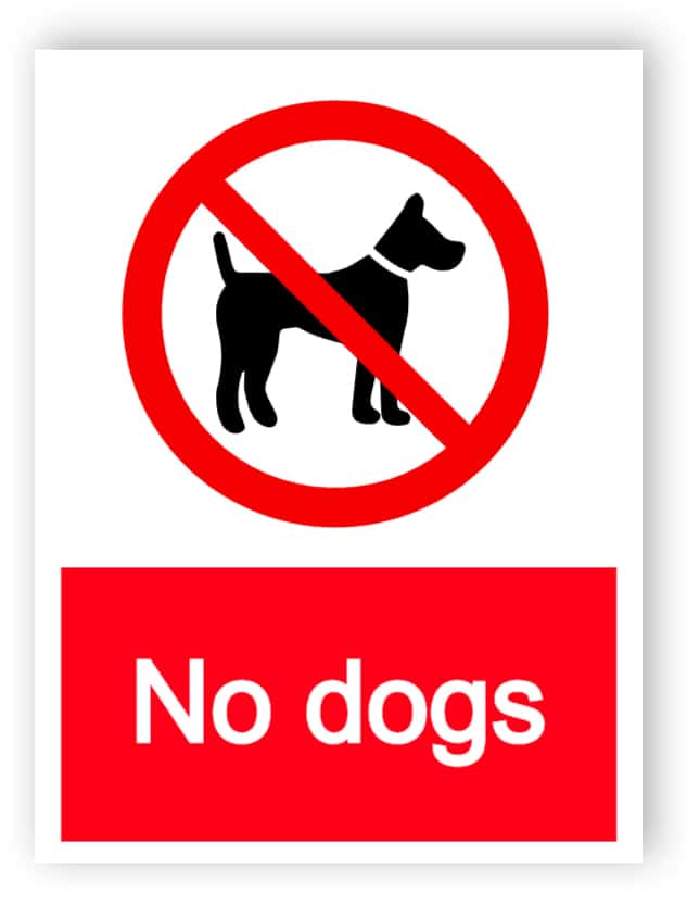 No dogs sign