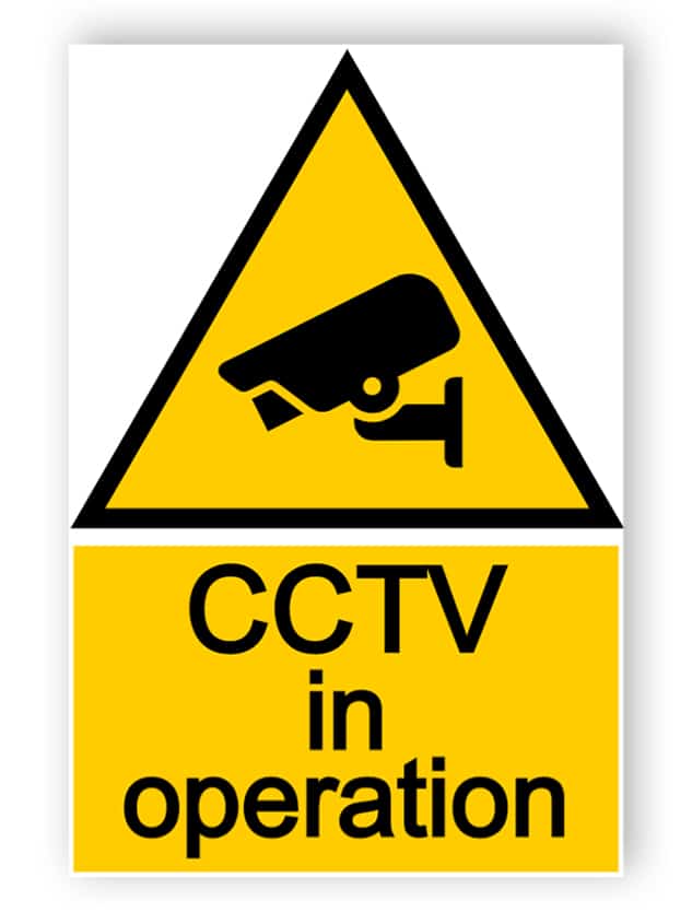 CCTV in operation sign