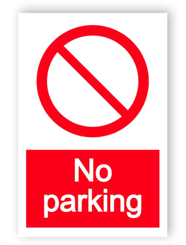 No parking sign