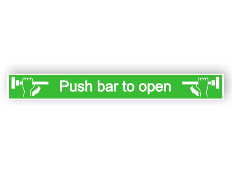Push bar to open sign 2