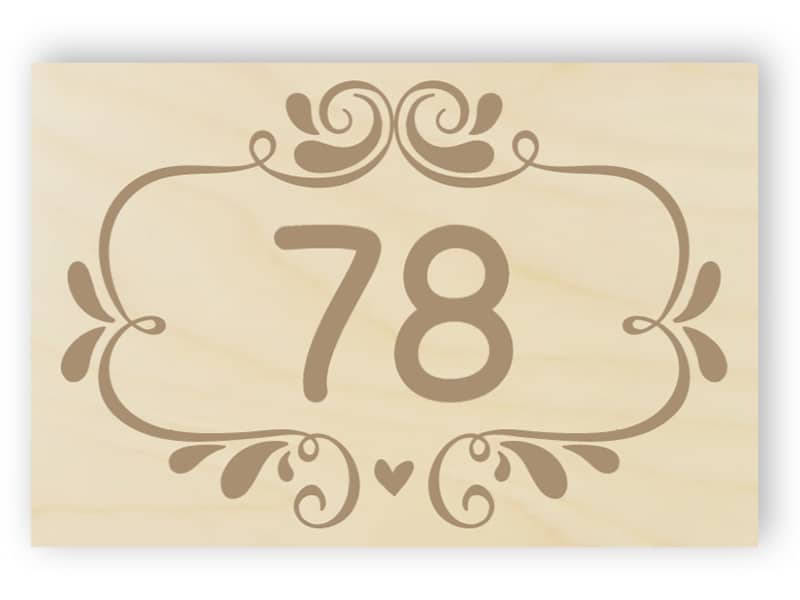 Wooden door number