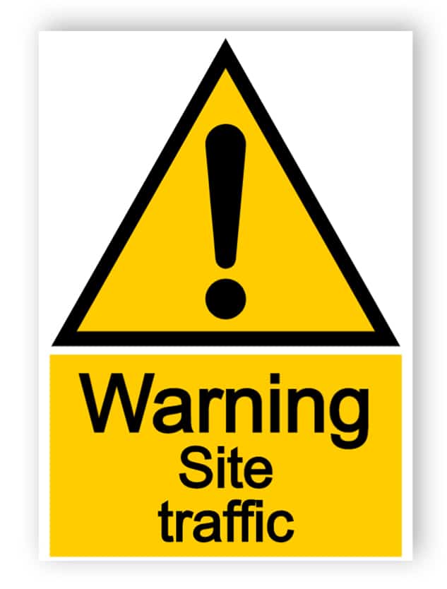 Warning - site traffic