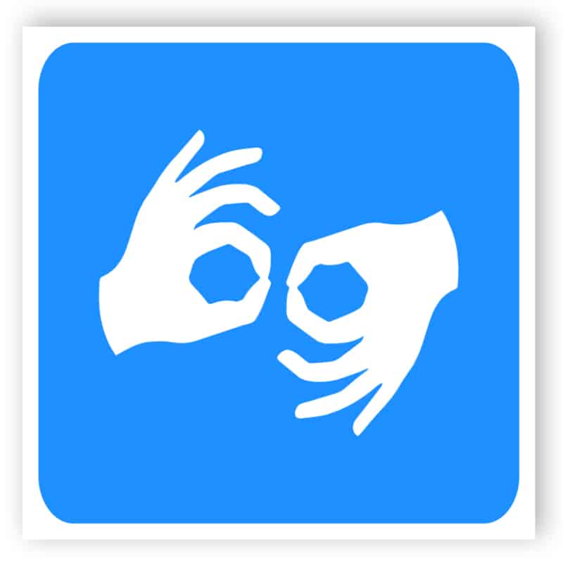 Disabled sign- Sign language