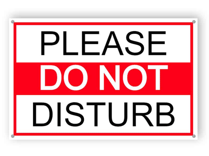 Please do not disturb sign 1