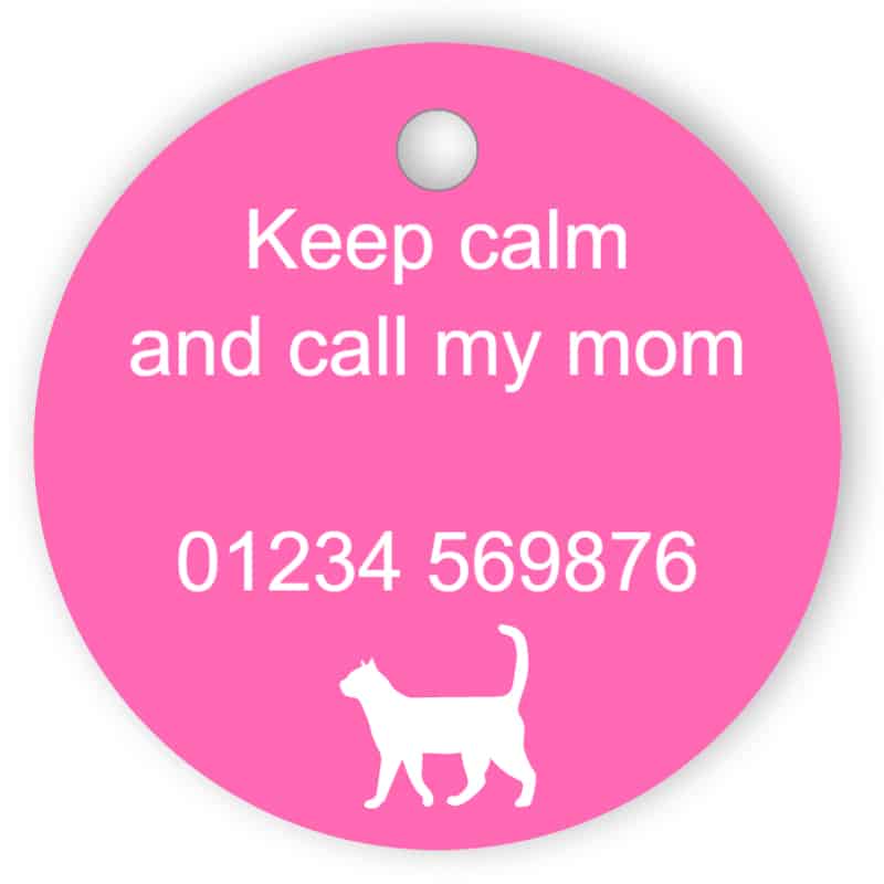 Pet sign - call my mum - pink