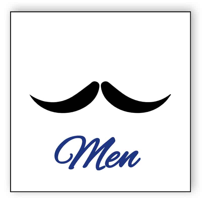 Mustache - toilet sign