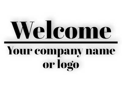 Welcome vinyl sign