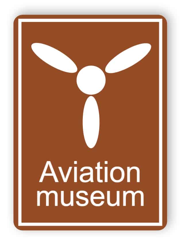 Aviation museum sign