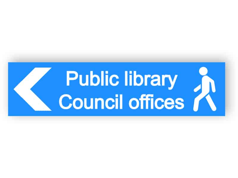 Public library sign