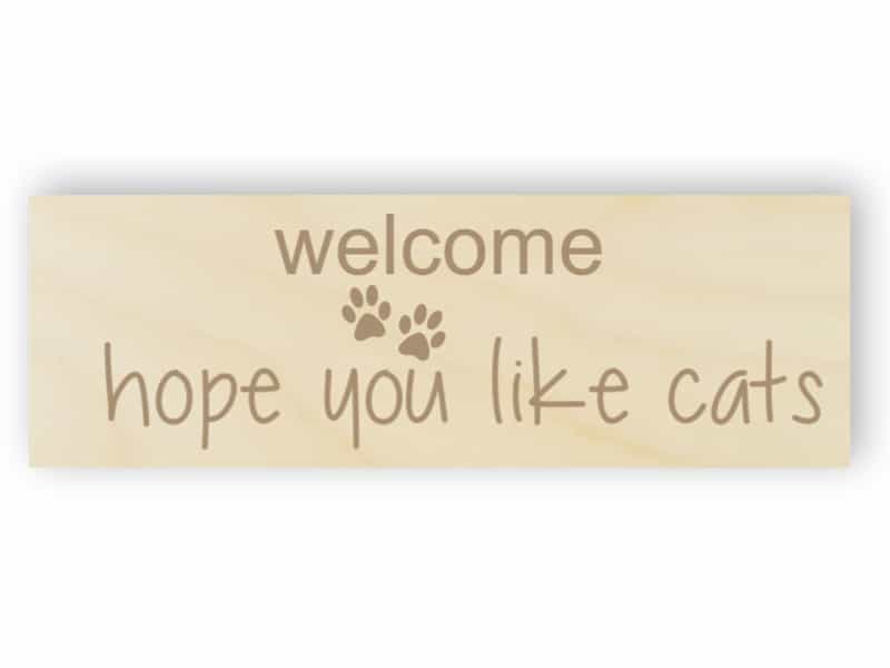 Welcome- hope you like cats sign
