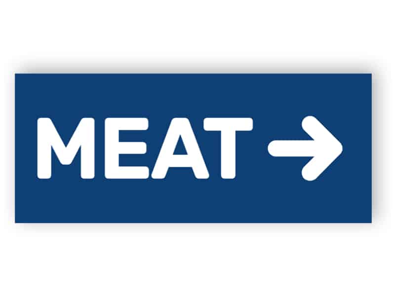 Meat category sign