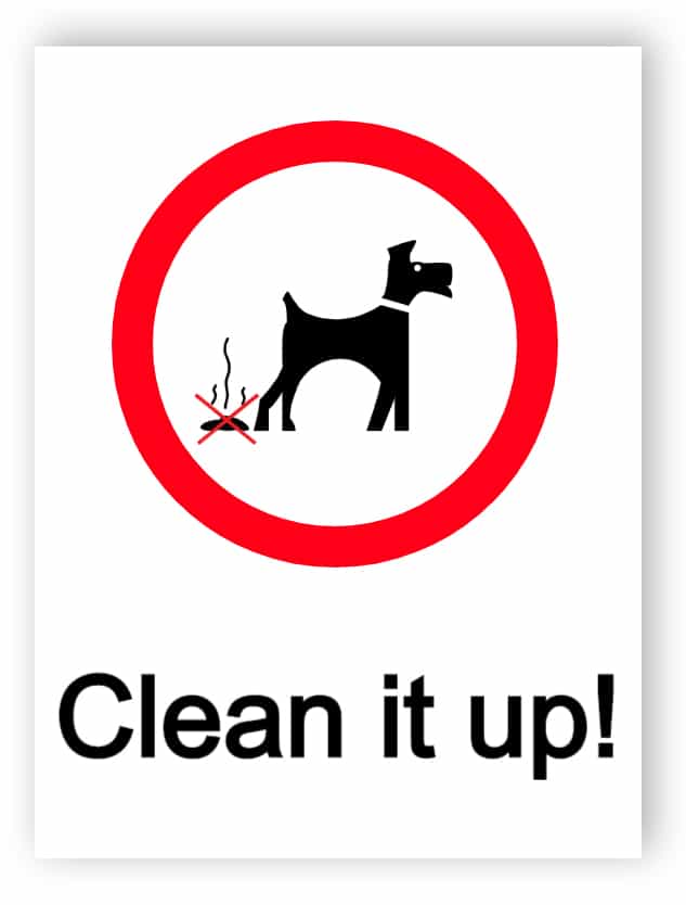 Clean it up sign