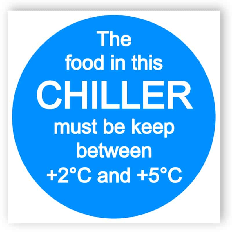 Food refrigeration sign