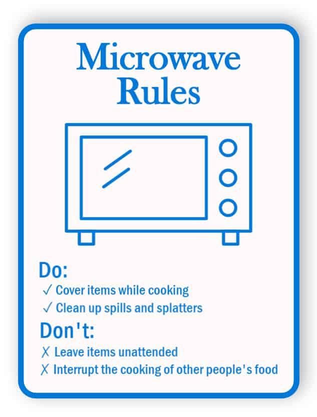 Microwave rules sign