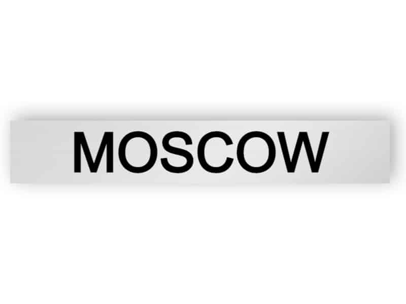 Moscow - silver sign