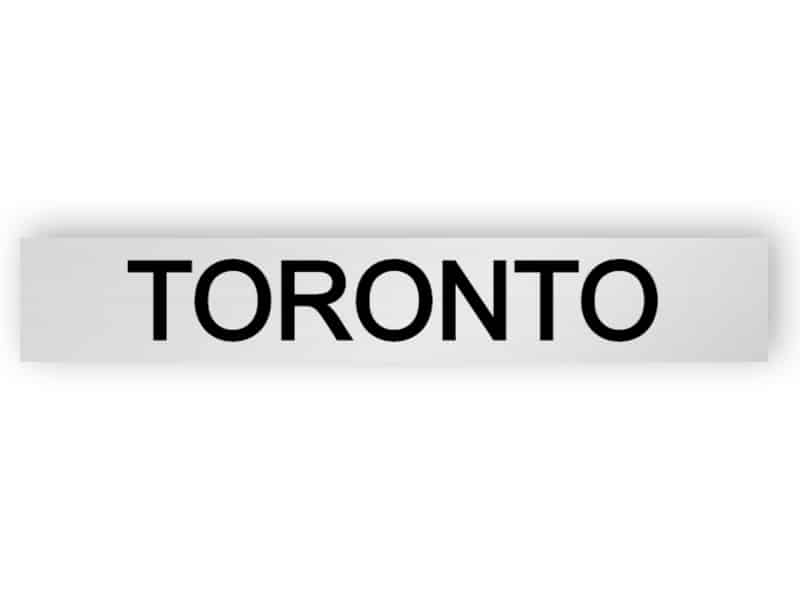 Toronto - silver sign
