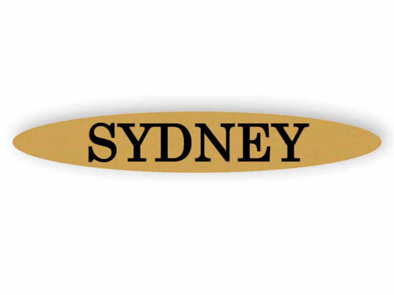 Sydney - gold sign