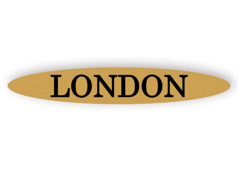 London - gold sign