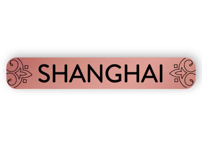 Shanghai - rose gold sign