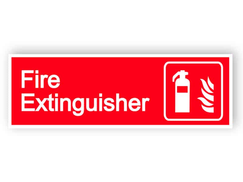 Fire extinguisher - landscape sign