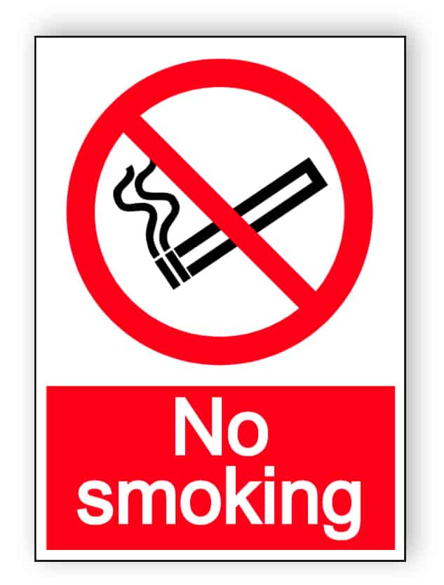 No smoking - portrait sticker