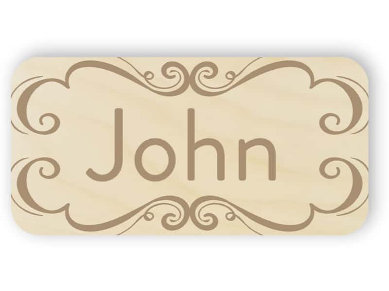 Wooden name tag 3