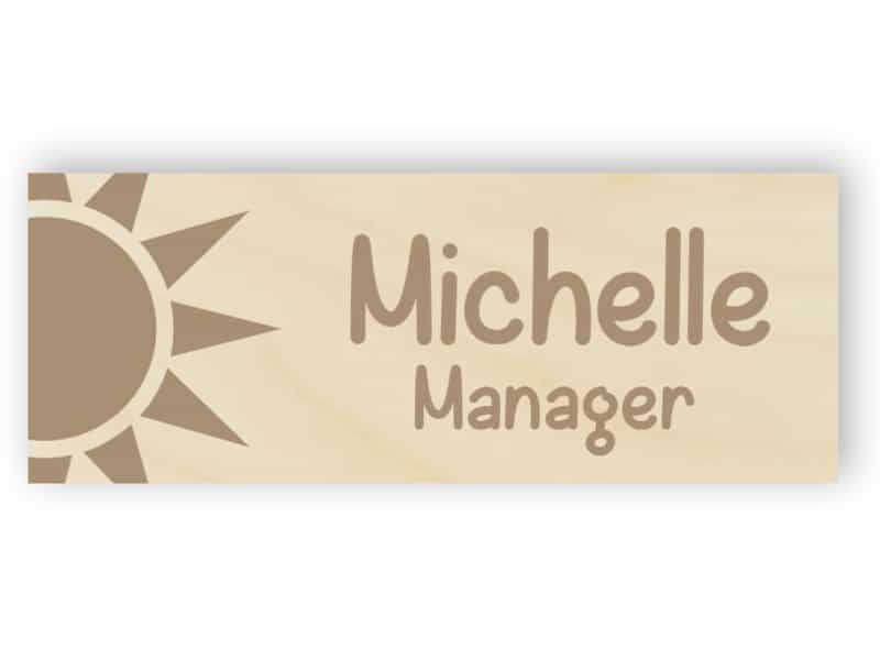 Wooden name tag 4