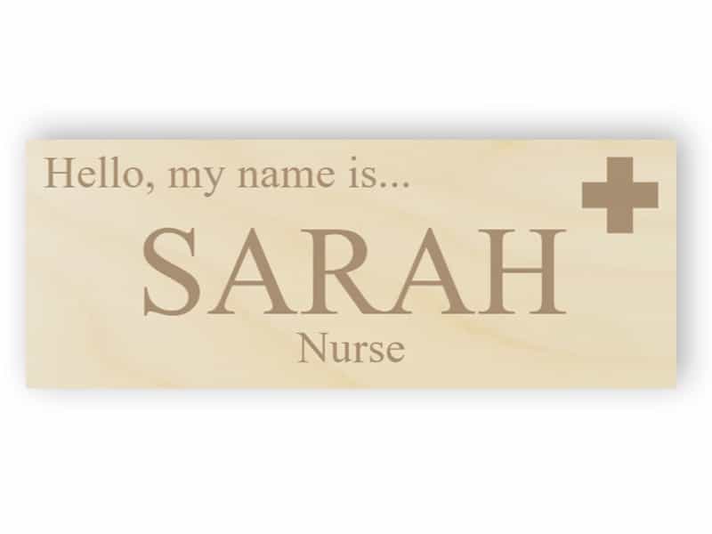 Wooden name tag 7