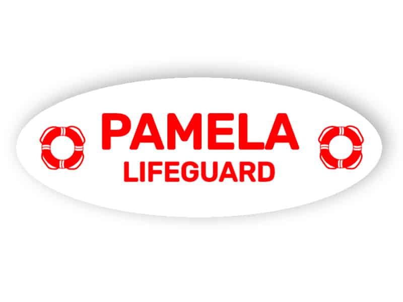 Lifeguard name tag