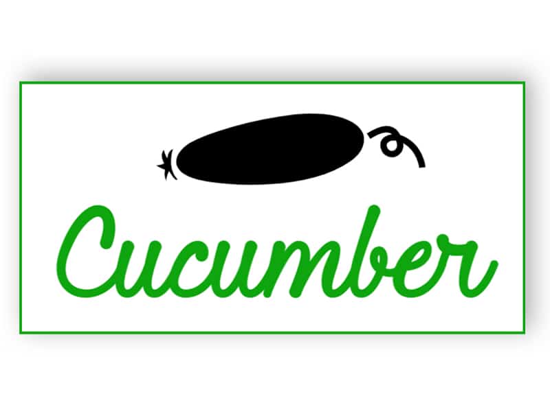 Cucumber sign