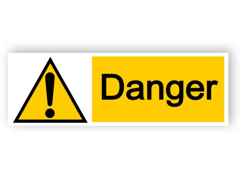 Danger - landscape sign