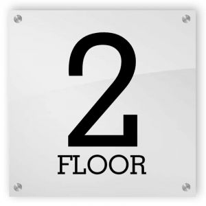 2 floor - acrylic sign