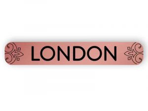 London - rose gold sign