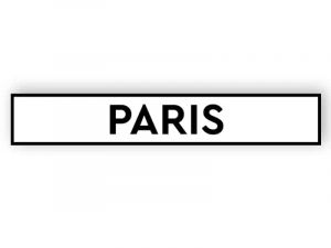 Paris - white sign