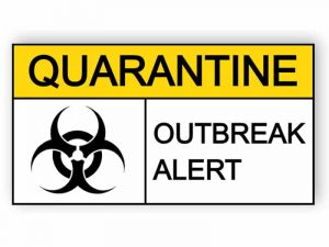 Quarantine - outbreak alert - sticker