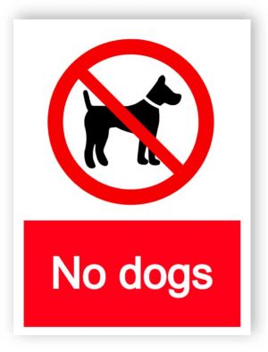 No dogs sign