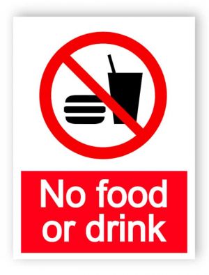 No food or drink sign