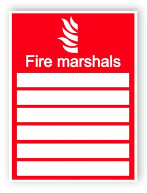 Fire marshals sign