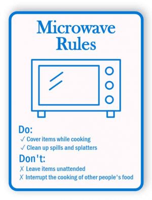 Microwave rules sign