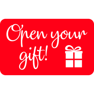 Open your gift - sticker