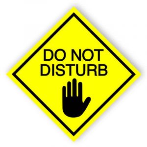 Do not disturb sign