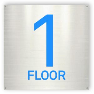 1 floor - Aluminium sign