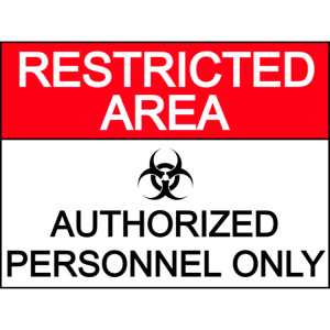 Restricted area - authorized personnel only